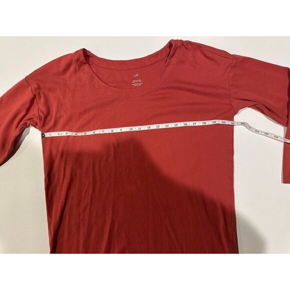 EUC Womens J Jill Simply Supima Scoop Neck Tunic Size Medium M Shirt Top Coral - Picture 5 of 9